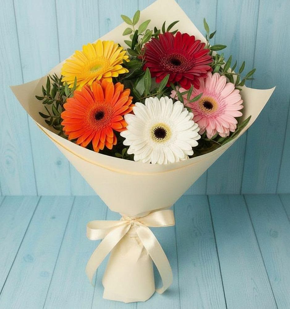 Букет цветов из: Герберы в Вырубово