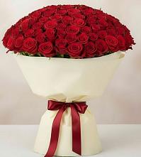 Букет 101 Красная роза Милано в Вырубово