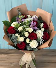 Букет цветов из:  Розы и Альстромерии в Вырубово