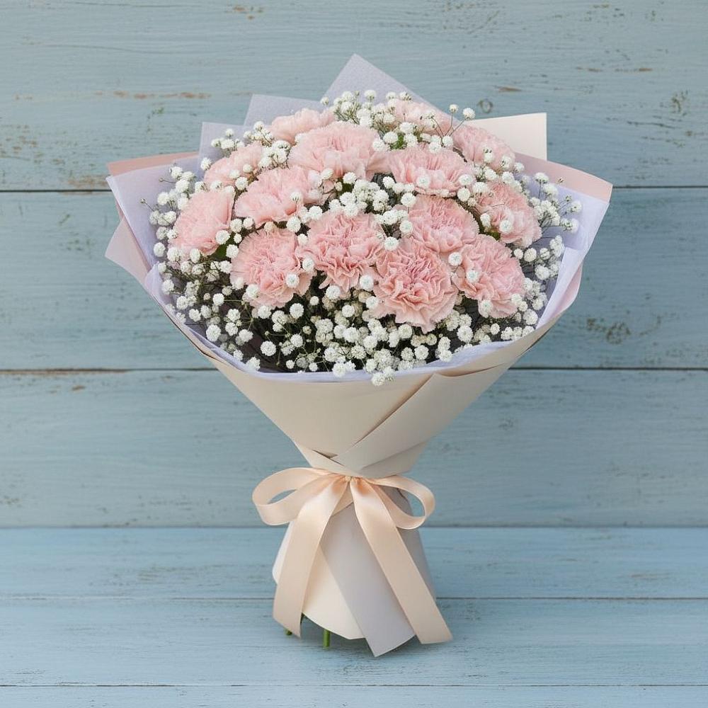 Букет цветов из: Гвоздики в Вырубово