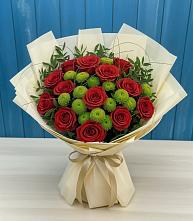 Букет цветов из:  Розы и Хризантемы #REPLACE_PRED# Вырубово