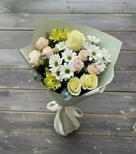 Букет цветов из:  Альстромерии, Розы и Хризантемы #REPLACE_PRED# Вырубово