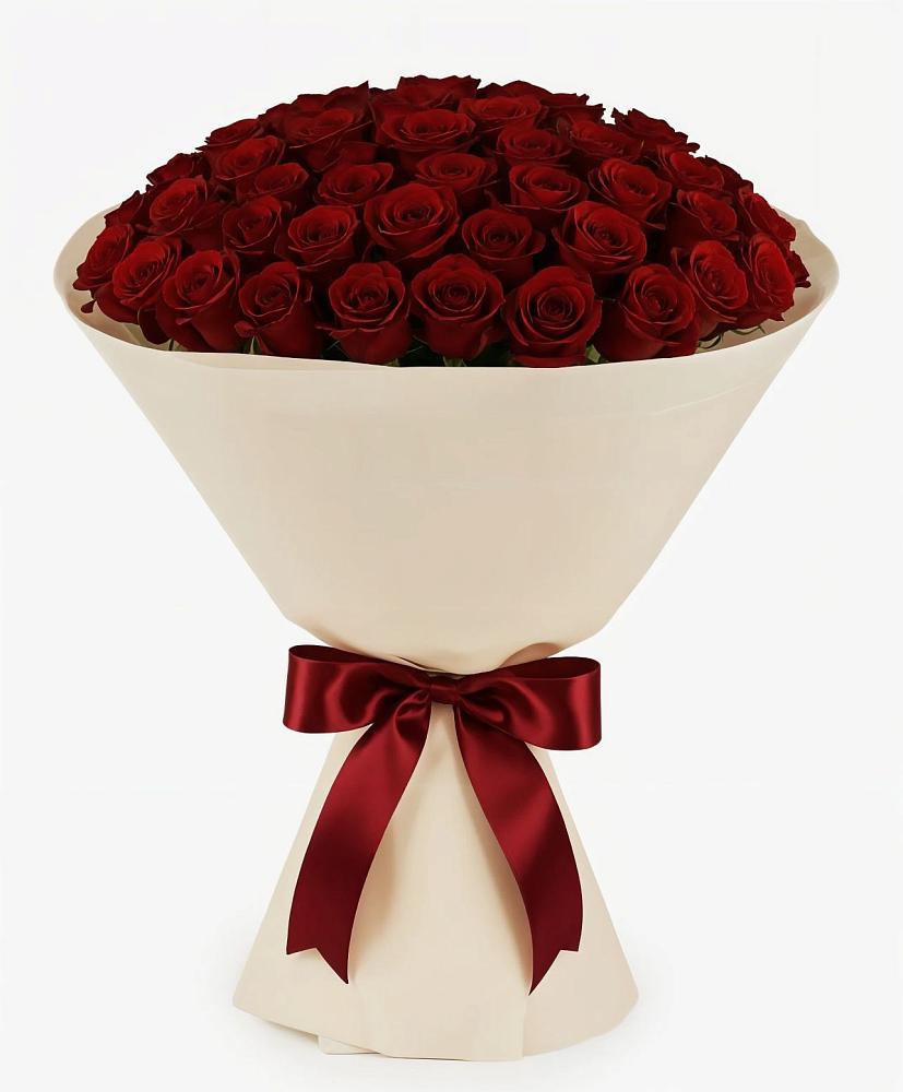 Букет 101 Бордовая роза Блэк Бакарра в Вырубово