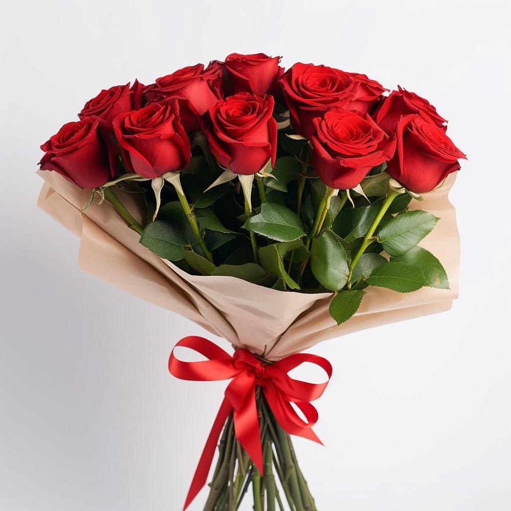Букет 11 Красных роз Эдлесс Лав в Вырубово